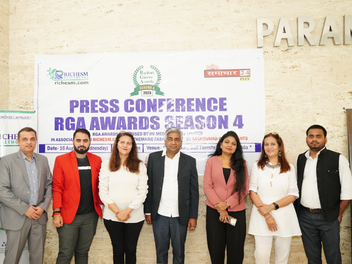 Press Conference of Rajdhani Gaurav Awards Season 4, 2023 held on 16th August at Paramount Golf Foreste, Greater Noida