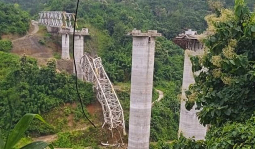 Mizoram Railway Bridge Collapse Video Update