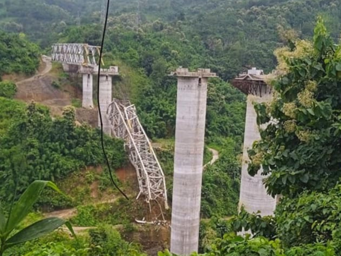 Mizoram Railway Bridge Collapse Video Update