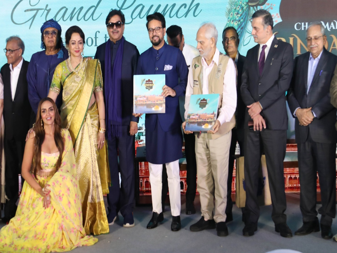 Union Minister of Information & Broadcasting and Youth Affairs and Sports launches 'Chal Mana Vrindavan' coffee table book in Mumbai