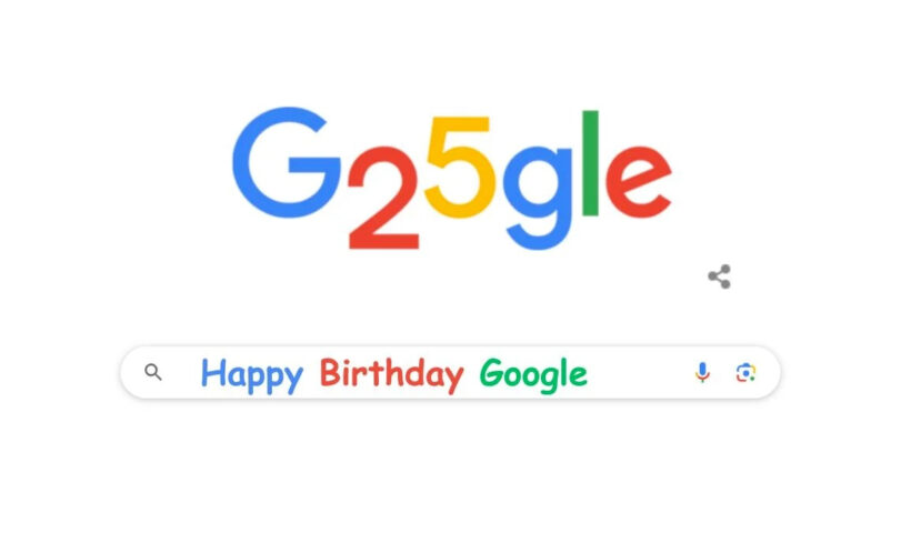 Google's changed form, hearty congratulations to Google on its 25th birthday.
