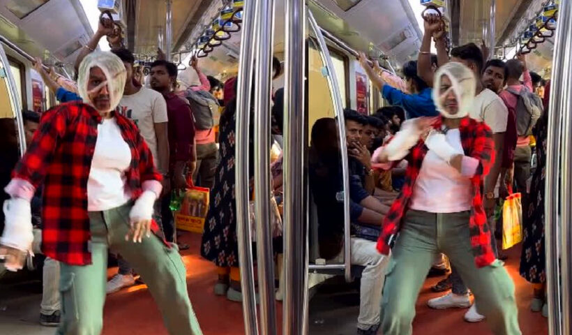 jawaan shasrukh khan lady jawaan delhi metro