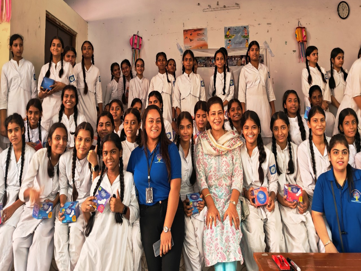 NGO Wishes and Blessings organized a workshop on hygiene during menstruation at Kasturba Balika Vidyalaya.