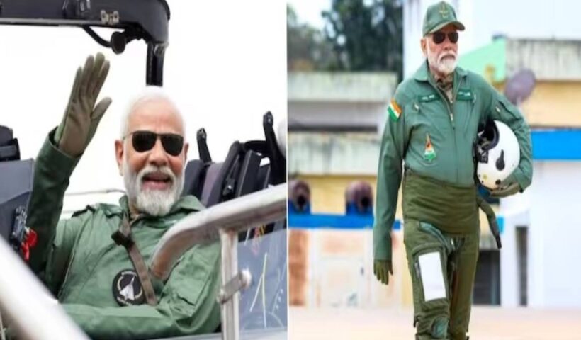 PM Modi flies in Tejas fighter from Bengaluru