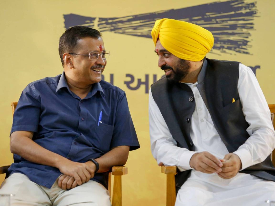"AAP leaders Arvind Kejriwal, Bhagwant Mann on 2-day Gujarat visit from today"