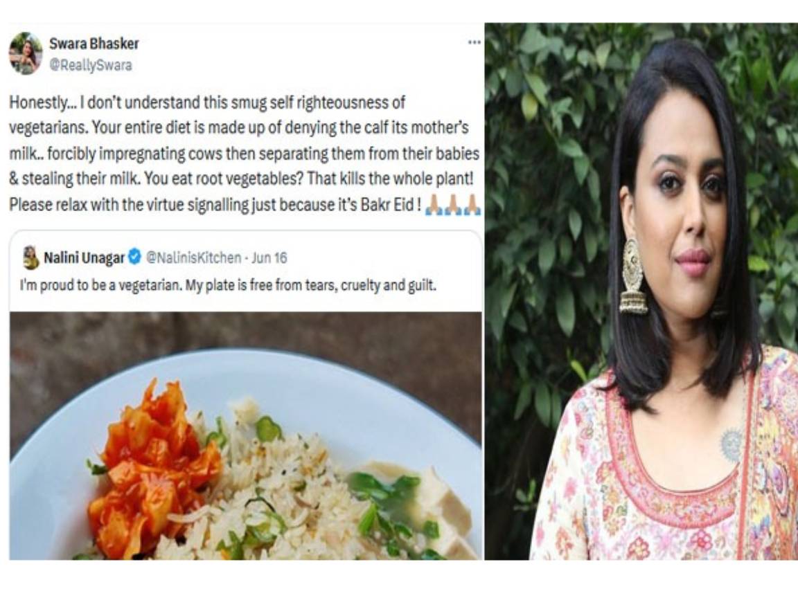 "Swara Bhaskar took a dig at vegetarians on Bakrid, being trolled on the internet, read what is the matter here-m.khaskhabar.com"